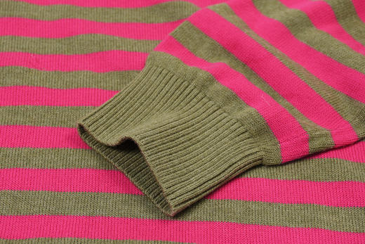 薄款 条纹纯棉 胸前刺绣 圆领毛衣/针织衫 T-1092 商品图8