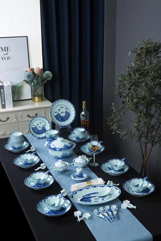 马晨:70头鱼跃龙门餐具 商品图0