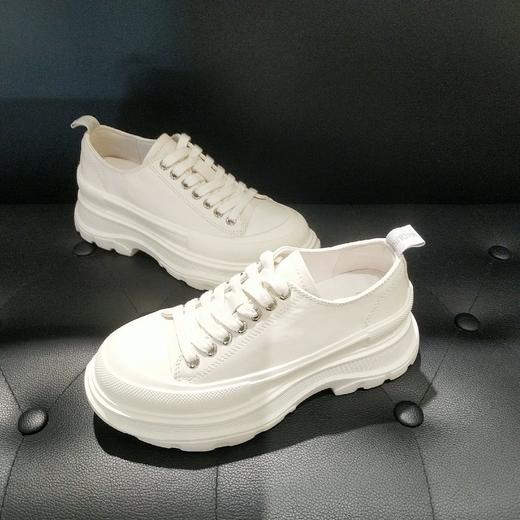 LFGJ 13802 新品超轻厚底牛皮小白鞋 商品图5