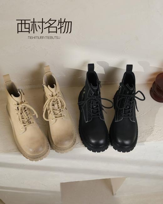 西村名物2021秋冬新款潮酷百搭马丁靴X21DS43851 商品图4