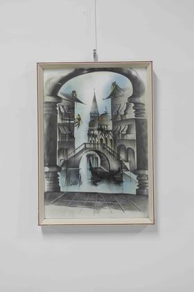 意大利艺术家手绘挂画