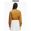 VIMAGE纬漫纪秋季新款女装复古百搭显瘦纯色衬衫女上衣V1609211 商品缩略图2