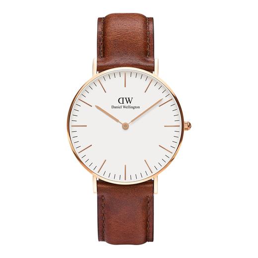 7350068240393 丹尼尔惠灵顿DANIEL WELLINGTON DW 36mm经典商务英伦绅士风牛皮表带石英表男女 DW00100035 商品图0