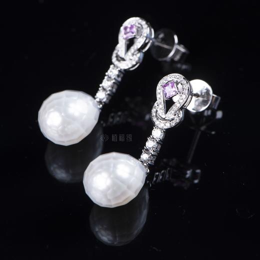【佳音】刻面白珠耳坠-ZZ12202029 商品图1