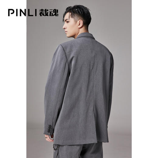 PINLI品立裁魂秋季新款假两件休闲西服外套男士潮BC213306131 商品图4