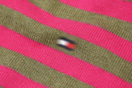 薄款 条纹纯棉 胸前刺绣 圆领毛衣/针织衫 T-1092 商品图7