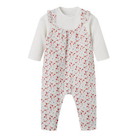 丽婴房-童衣类（秋）E1连身装\游戏裤白色\米白