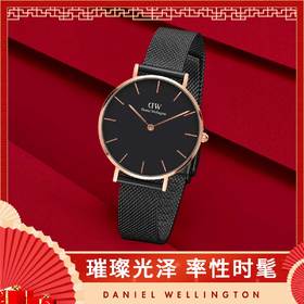 7350068246319 丹尼尔惠灵顿DANIEL WELLINGTON DW 32mm端庄文雅轻奢金属编织表带石英表女士 DW00100201