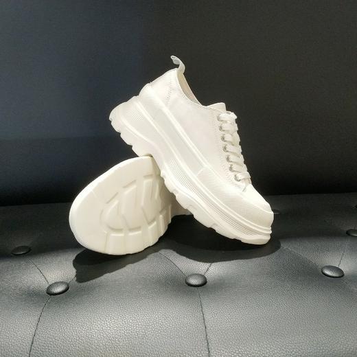LFGJ 13802 新品超轻厚底牛皮小白鞋 商品图3