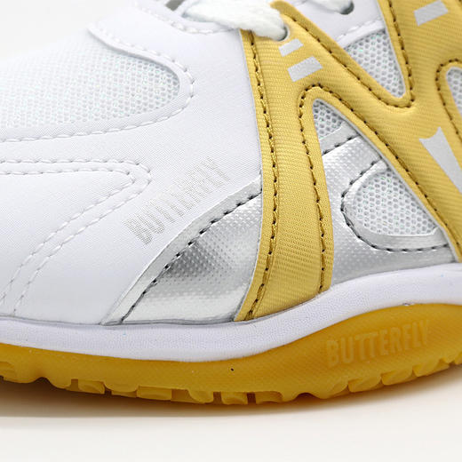 Butterfly蝴蝶乒乓球鞋LEZOLINE-9-11专业运动鞋透气防滑男女同款白金色 商品图5