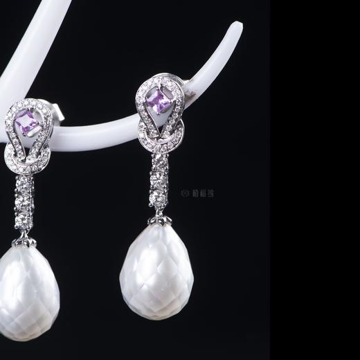 【佳音】刻面白珠耳坠-ZZ12202029 商品图2