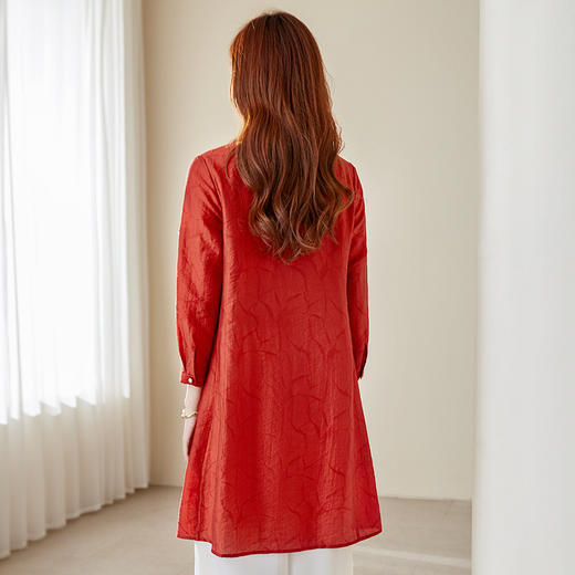 丁摩【断码清仓】春秋新款中长款衬衫女士薄款防晒衬衣款外套外披开衫Q121180 商品图4