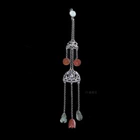 【福满堂】老银玛瑙压襟-YS2108008