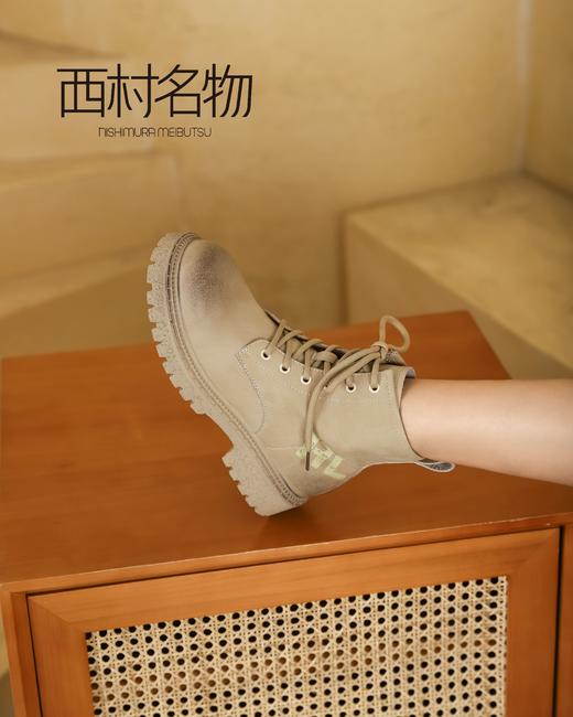 西村名物2021秋冬新款潮酷百搭马丁靴X21DS43851 商品图3