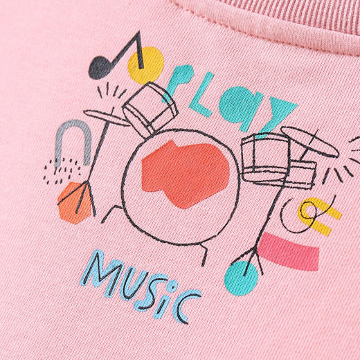 【早春特价】龙之涵 亲子款音乐会卫衣 2021年秋冬新款套头上衣 婴幼儿A类标准 精美印花 商品图7