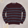 条纹撞色棉质 胸前刺绣 圆领毛衣/针织衫 特惠 T-1086 商品缩略图6