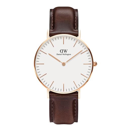 7350068240935 丹尼尔惠灵顿DANIEL WELLINGTON DW 36mm经典商务英伦绅士风牛皮表带石英表女男 DW00100039 商品图0