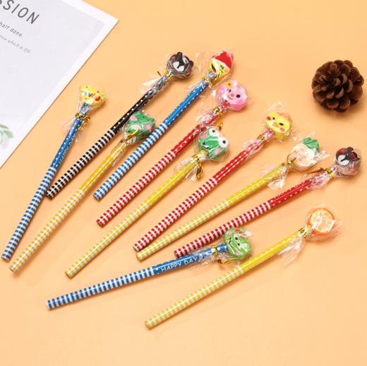【文具】HB创意可爱卡通带橡皮擦铅笔小学生奖品礼品 商品图1