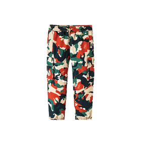 乔丹童衣童装秋新男女童迷彩束脚休闲工装裤 JD2132017