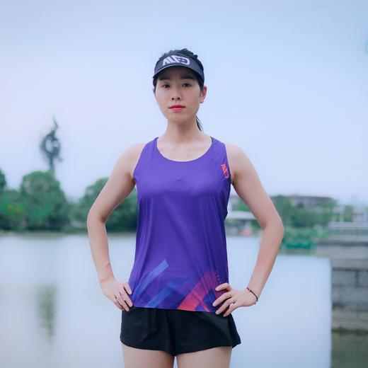 努力奋斗竞速跑步背心 男女款 紫色 黑色 商品图5
