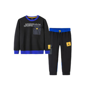 JORDAN乔丹AJ男童秋圆领套头卫衣 JD2132008运动长裤JD2132033