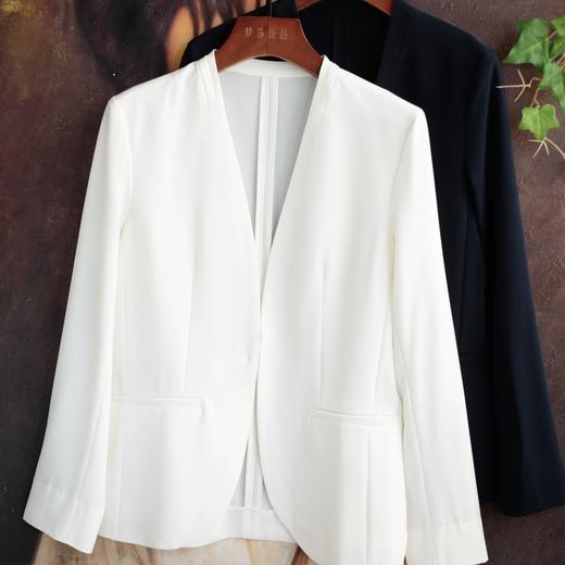 丁摩 春秋简约而不简单高端醋酸面料西装外套Q121182 商品图0