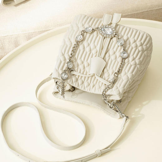 真皮包包女高级感2021新款潮百搭时尚大容量单肩斜挎水桶包 商品图2