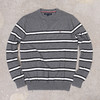 条纹撞色棉质 胸前刺绣 圆领毛衣/针织衫 特惠 T-1086 商品缩略图9