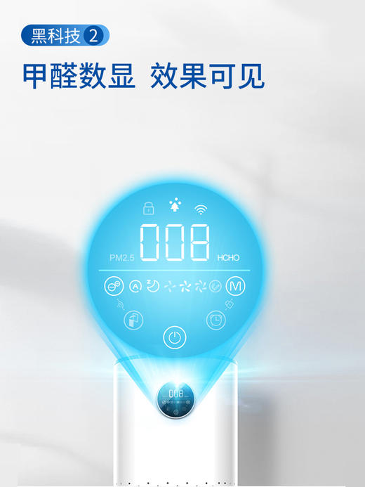 以旧换新-海尔氨基酸空气净化器大户型别墅家用除甲醛细菌雾霾二手烟客厅KJ820F-N860C 商品图2