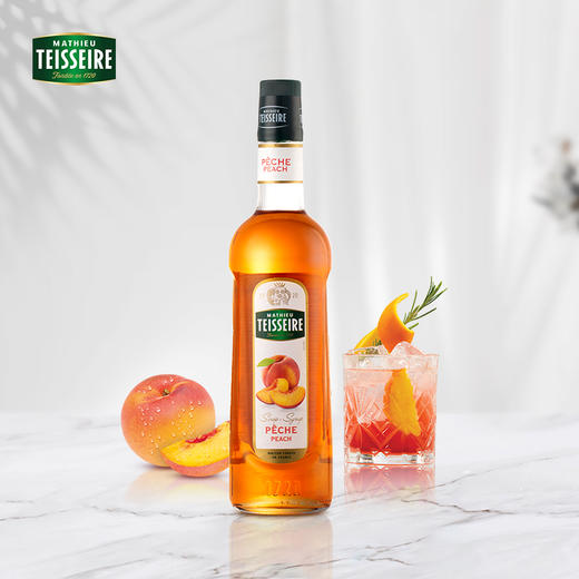 【Teisseire糖浆】帝斯乐 桃子风味700ML/瓶  液体糖浆咖啡伴侣 奶茶 调酒 商品图0