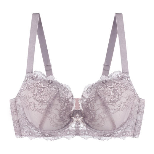 奶糖派告白海藻绿迷雾灰分胸型大罩杯内衣大码大胸少女文胸罩圆盘半球