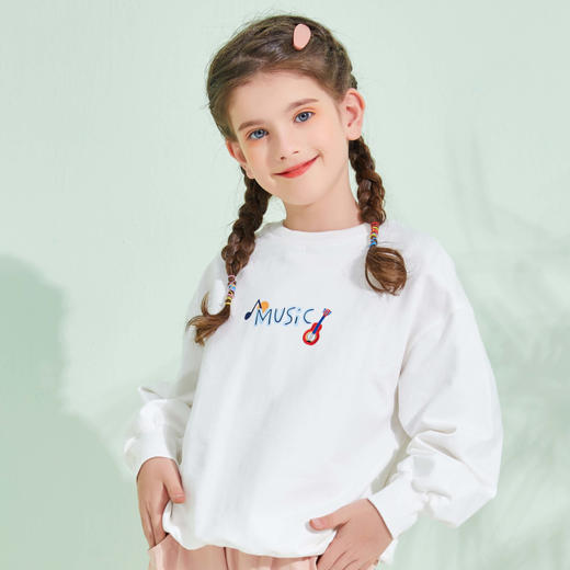 【早春特价】龙之涵 亲子款音乐会卫衣 2021年秋冬新款套头上衣 婴幼儿A类标准 精美印花 商品图1