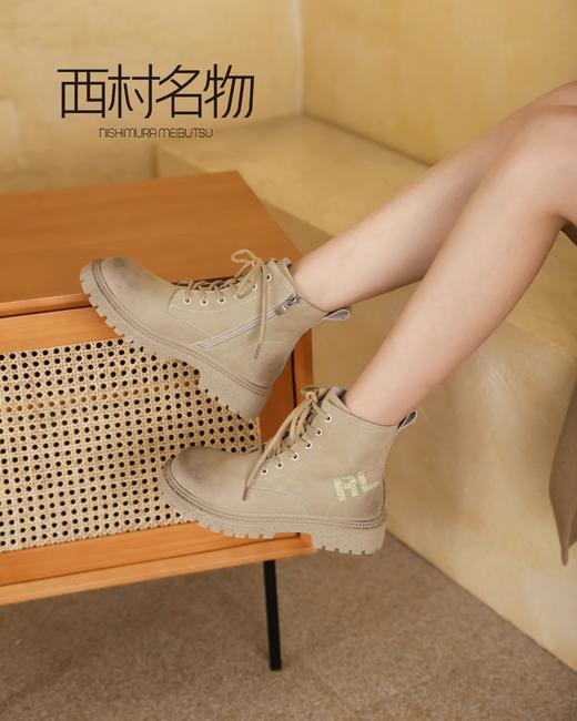 西村名物2021秋冬新款潮酷百搭马丁靴X21DS43851 商品图2