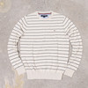 薄款 条纹纯棉 胸前刺绣 圆领毛衣/针织衫 T-1087 商品缩略图5