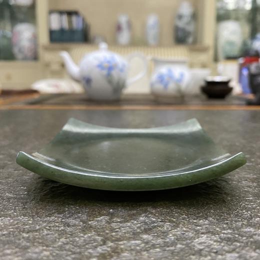 和田玉（青玉）摆件--茶托 商品图0