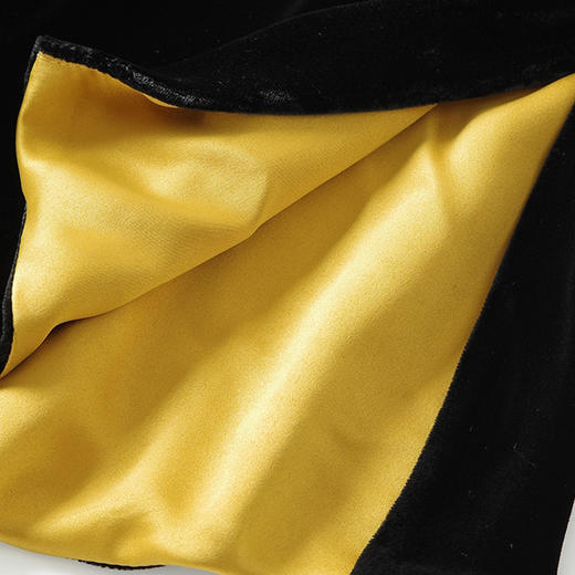 丁摩 时髦复古改良新中式真丝丝绒马甲上衣女撞色盘扣唐装背心Q121176 商品图3