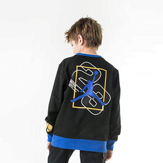 JORDAN乔丹AJ男童秋圆领套头卫衣 JD2132008运动长裤JD2132033 商品图3