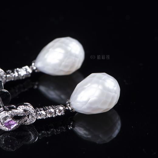 【佳音】刻面白珠耳坠-ZZ12202029 商品图4