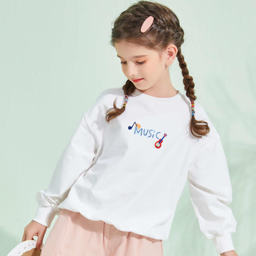 【早春特价】龙之涵 亲子款音乐会卫衣 2021年秋冬新款套头上衣 婴幼儿A类标准 精美印花 商品图0