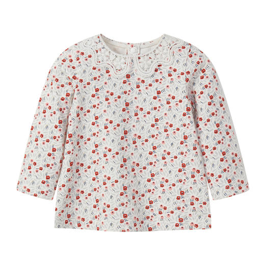 丽婴房-童衣类（秋）E1上衣\背心式上衣白色\米白 商品图0