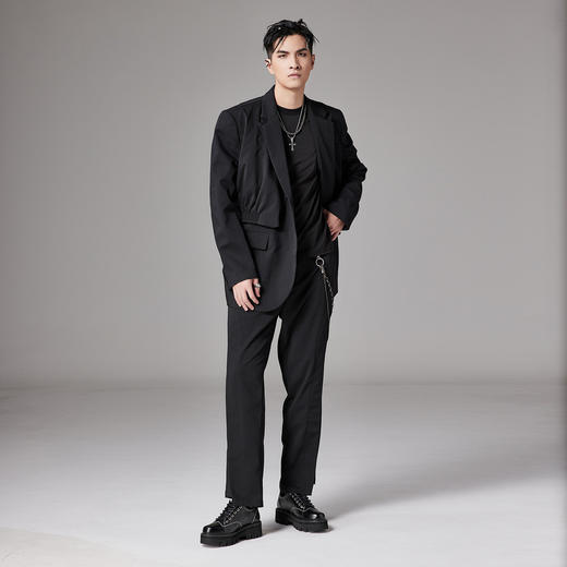 PINLI品立裁魂秋季新款假两件休闲西服外套男士潮BC213306131 商品图5