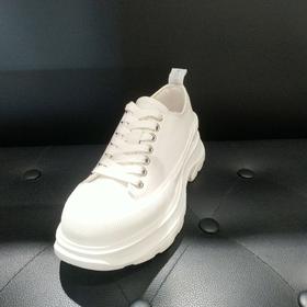 LFGJ 13802 新品超轻厚底牛皮小白鞋