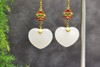 【御珠宫坊】金镶羊脂白玉爱心耳坠 商品缩略图0