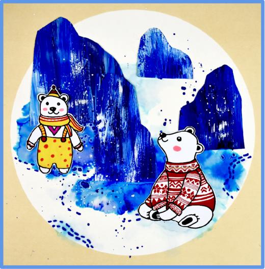 7-8岁综合创意画《北极熊的冰雪世界》冬天/冬季【自动发货：下单后，点击手机短信中收到的链接，即可获取文件下载的链接；如有任何问题，可添加客服微信hm33268获得帮助】
 商品图0