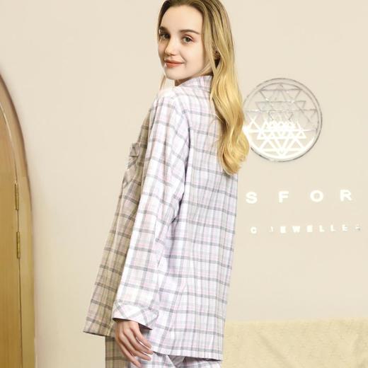 3楼 美标纯棉可爱格纹家居服89026 商品图1