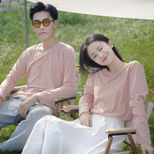 （因疫情原因，拍下需要4.5号发货）【优衣库代工厂  入秋必备的纯色T恤】HALVIN DIARY纯棉长袖T恤 设计师联合打造 6大莫兰蒂色系 纯正新疆棉 商品图1