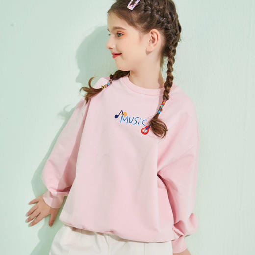 【早春特价】龙之涵 亲子款音乐会卫衣 2021年秋冬新款套头上衣 婴幼儿A类标准 精美印花 商品图3