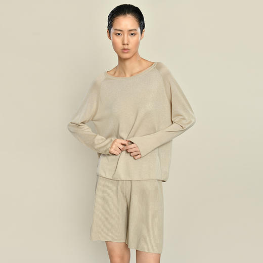 2021新款女士丝羊绒16针平纹打底衫 商品图1