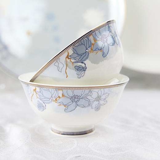 凡瑞斯醉花瑶10人用48头骨瓷套装餐具礼盒送礼 商品图1