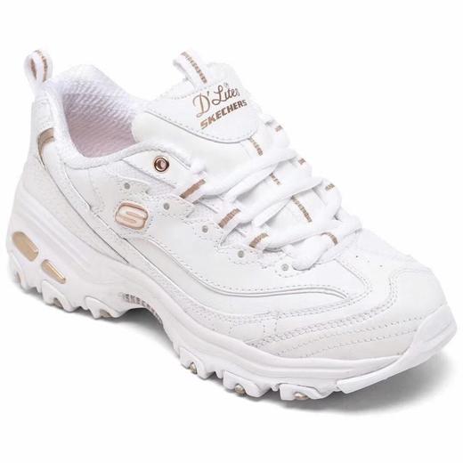 『专柜款-白粉金 美国断码折扣 至8月27日』可以拉长腿型的鞋 斯凯奇熊猫鞋 记忆棉鞋垫 美国Skechers 商品图2